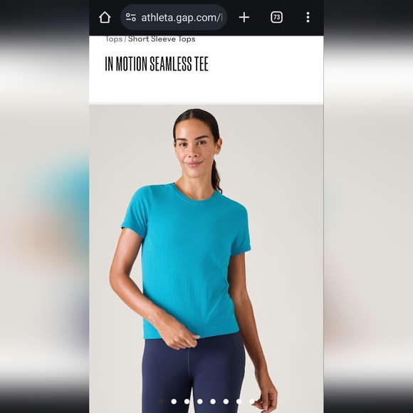 Athleta in motion seamless tee large pacofoc - Picture 1 of 2